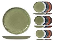 H&H, 18-delig tafelservies Nordic Havana, Stoneware, platte borden 26 cm, bodem 20,5 cm, fruit 20 cm, verschillende herfstkleuren