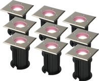 HOFTRONIC 9x Smart Ramsay Grondspot - LED - RVS - RGBWW - WiFi - Dimbaar