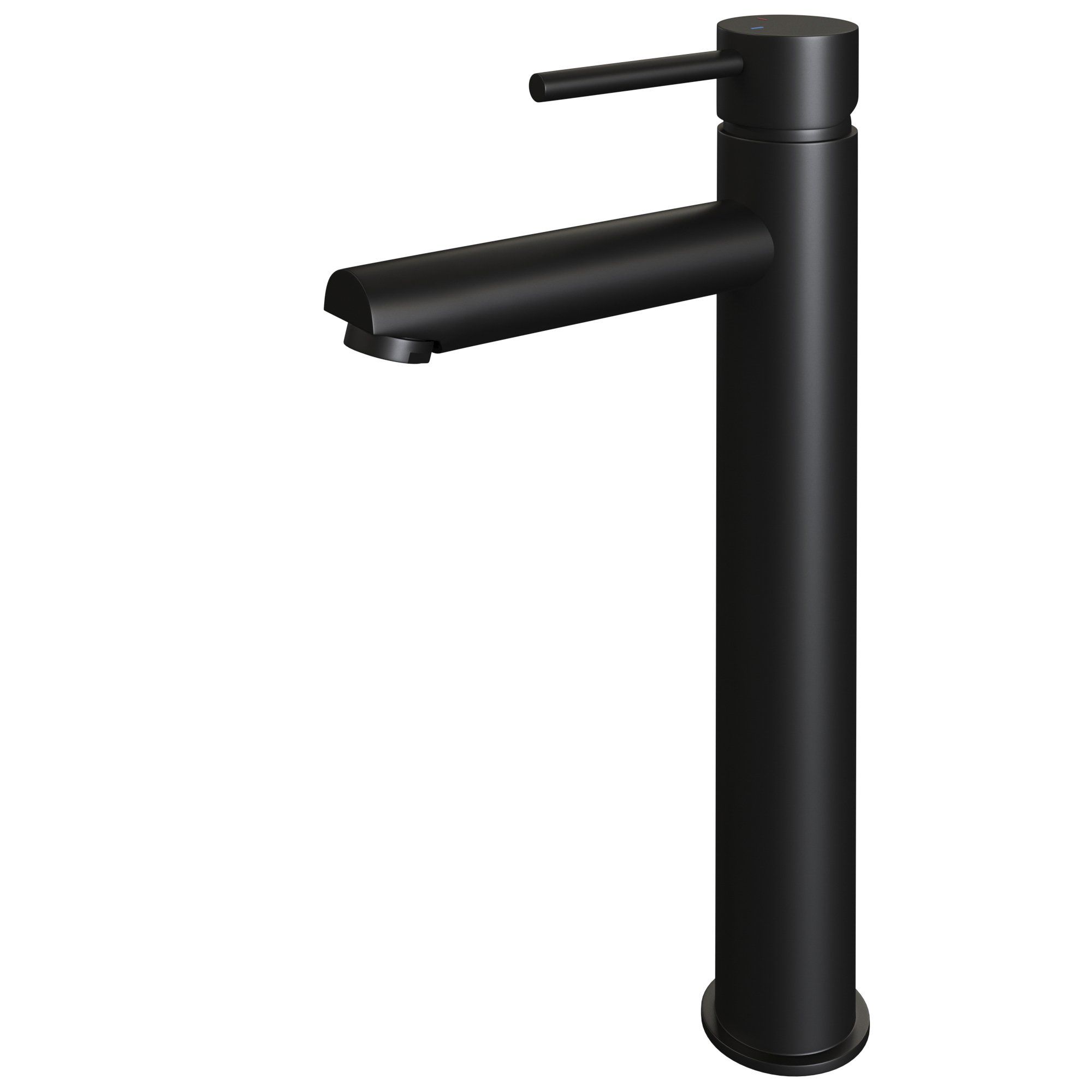 Brauer Black Edition wastafelkraan verhoogd - hendel 1 - mat zwart