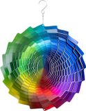 Mobiel Invento GmbH Windvanger HQ Metal Hanging Wind Spinner 3D Rainbow Fountain 110260 Regenboog 30 x 38 cm