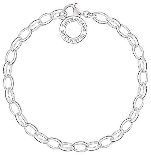 Thomas Sabo Charm Club X0031-001-12-L Bedelarmband voor dames, 925 sterling zilver, lengte 19,5 cm