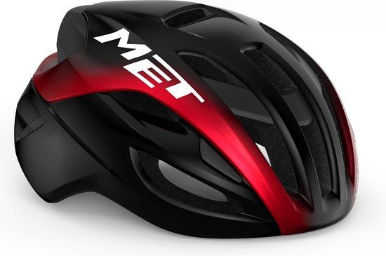 MET Rivale MIPS Fietshelm - Maat S - Black Red Metallic Glossy