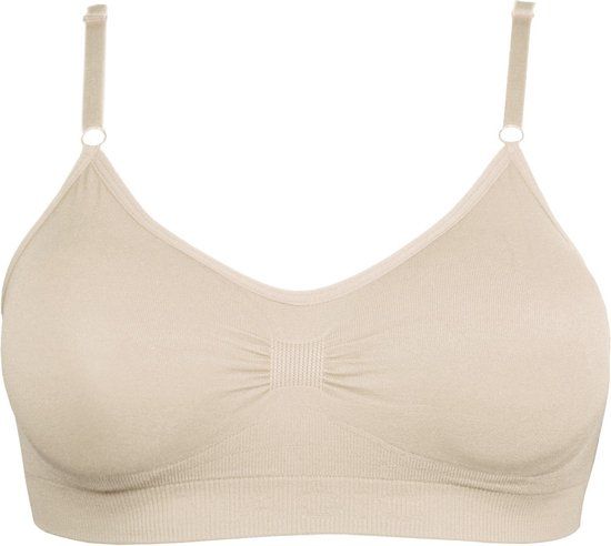 MAGIC Bodyfashion Bamboo Comfort Bra with Spaghetti Straps - Cream - M
