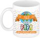 Bellatio Decorations Naam mok papa Phillip - wit - de beste - keramiek - 300 ml - Vaderdag - cadeau