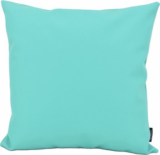 NOVÉE Jax Aqua - Outdoor Kussenhoes - 45x45 cm - Blauw - PU Leder