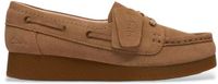 Clarks Polden Moc suède loafers bruin