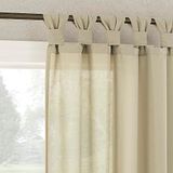 No. 918 Reman 2-Pack Twist Tab Linnen Textuur Semi-Sheer Tab Top Gordijnpaneel Paar, 40" x 96", Taupe