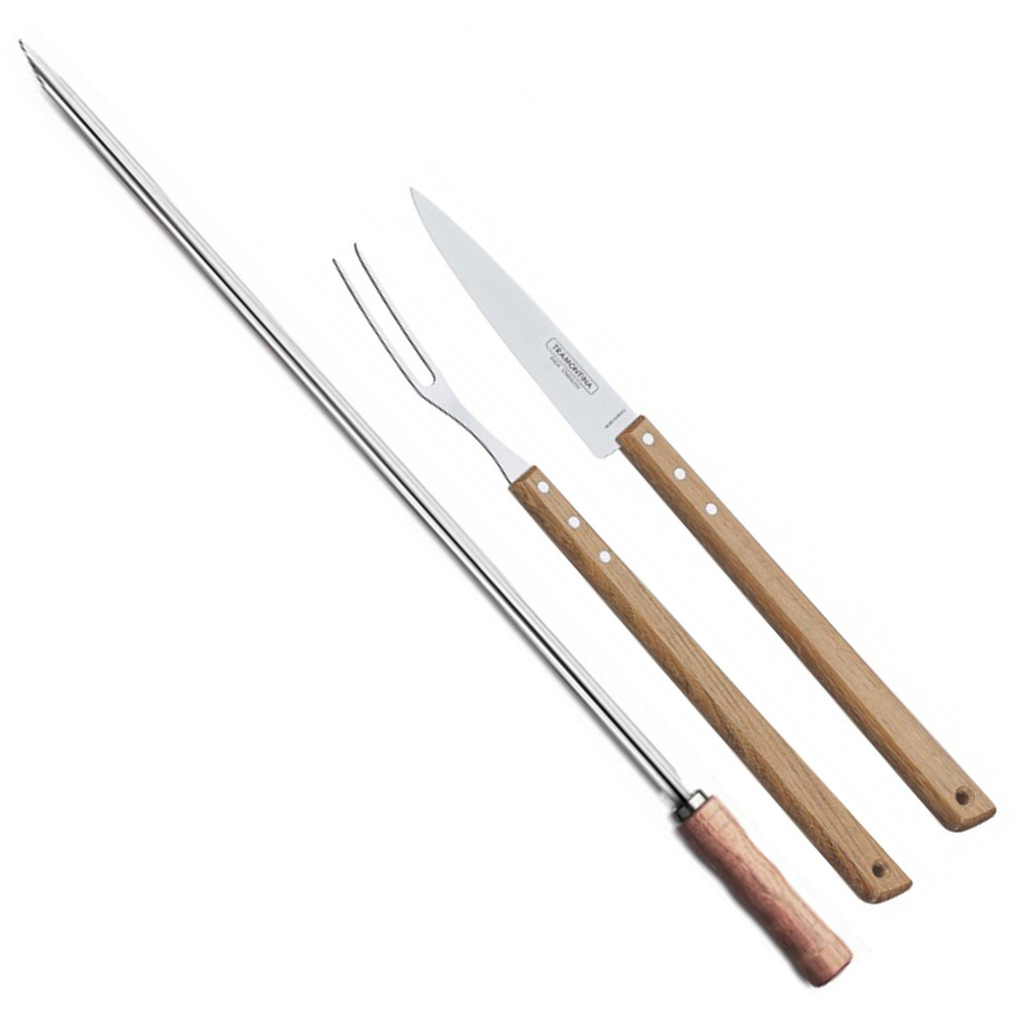 Tramontina Churrasco 4-delige BBQ-spies en trancheerset
