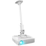 Duronic PB08XL projector mount | extra long ceiling mount | 10 kg capacity | universal | robust | incl. fixings | 360° rotatable, 180° rotatable, 180° tiltable