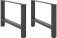 Pieds de table basse 2 pièces 70x(42-43) cm acier anthracite