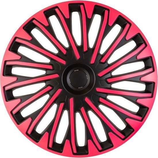 AutoStyle 4-Delige Wieldoppenset Soho 13-inch zwart/roze