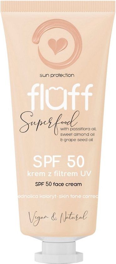 FLUFF Gezichtscrème SPF50 voor een egale teint 50ml