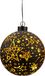 Anna's Collection Led bal glas sterren dia. 10 cm zwart/goud