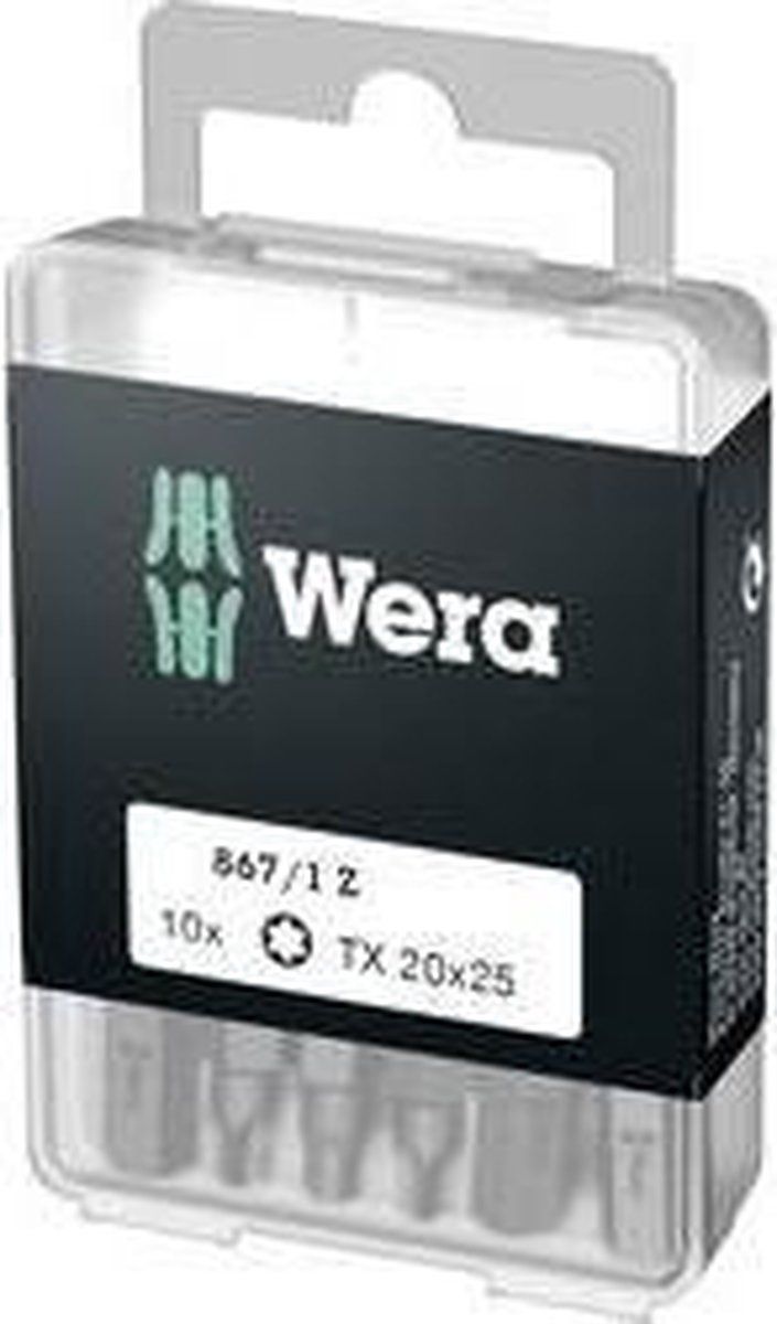 Wera Bit-assortiment, 867/1 TX 20 DIY, TX 20 x 25 mm (10 bits per box) - 05072408001