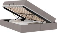 vidaXL Opbergbed met matras, taupe, 140 x 200 cm, polyester
