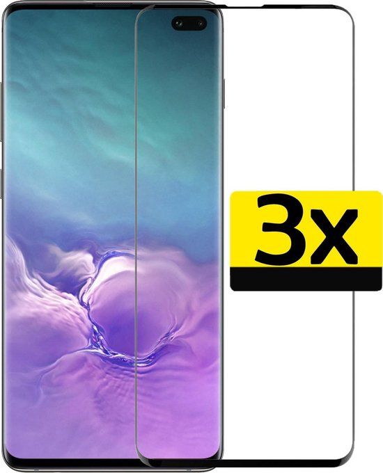 LUQ Screenprotector Samsung Galaxy S10+ - Glass - Blue Filter - 3-pack