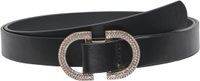ONLY CARMAKOMA CARZOEY GLITTER PU JEANS BELT ACC Zwart Polyester Dames