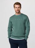 Hackett London Sweatshirt 'Essential Crew' smaragd / wit