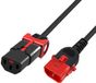 ACT Netsnoer C13 IEC Lock+ - C14 IEC Lock Dual Locking zwart 3 m