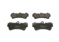 Bosch BP448 Remblokken auto vooras, Bosch-kwaliteit, minder geluid en stof, ECE-R90-gecertificeerd, kopervrij, 1 set van 4 remblokken