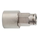 Rechte RIEGLER Rechte steekschroefverbinding »metallica«, G 1/4 i., voor buitenslang Ø 8 mm, werkdruk max. 16 bar, messing vernikkeld