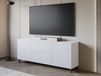 FUKETTE Meuble tv-hifi 2 portes 2 tiroirs 180 cm blanc