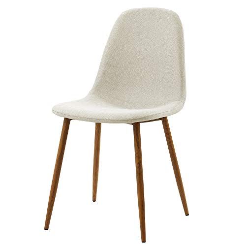 Versanora Minimalista - Set van 2 Keukenstoelen - Witte Stof