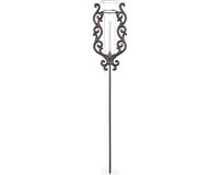 Relaxdays regenmeter vintage met grondpen - 12 cm - glas - metaal - tuin