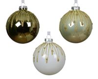 Decoris Kerstbal glas d8l8 cm a3 E