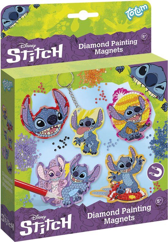 Totum Disney Stitch Diamond Painting Set - Magneten & Sleutelhanger Maken