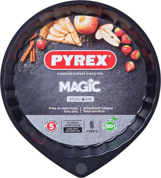 Pyrex Magic Taartvorm - 27 cm - Zwart - Metaal - Rond