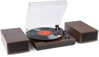 Fenton RP165D Retro Platenspeler met Bluetooth en Speakers - Hout