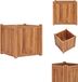 vidaXL Verhoogde Plantenbak 50x50x50 cm Massief Teakhout