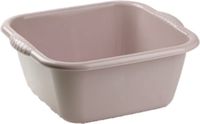 Plasticforte teiltje/afwasbak - vierkant - kunststof - 3 liter - 25 x 23 x 11 cm - Taupe
