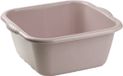 Plasticforte teiltje/afwasbak - vierkant - kunststof - 3 liter - 25 x 23 x 11 cm - Taupe