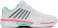 K-Swiss Express Light 3 Clay W Dames Tennis Smashcourt Schoenen Maat 37.5 Wit/Mint/Pastel Roze