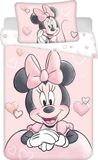 Minnie Disney Minnie Mouse BABY Dekbedovertrek, Hearts- 135 x 100 cm - Katoen