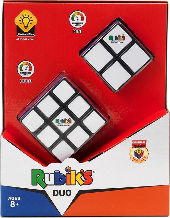 Rubik's Cube - 3x3 & 2x2 Duo Pack - Classic Puzzle for Kids & Adults