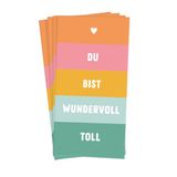 Grafik werkplaats Mouchoirs avec dicton | idée cadeau | 10 pièces | du bist wundervoll geweldig