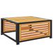 VidaXL Tuintafel Acaciahout Staal 68x68x30 cm