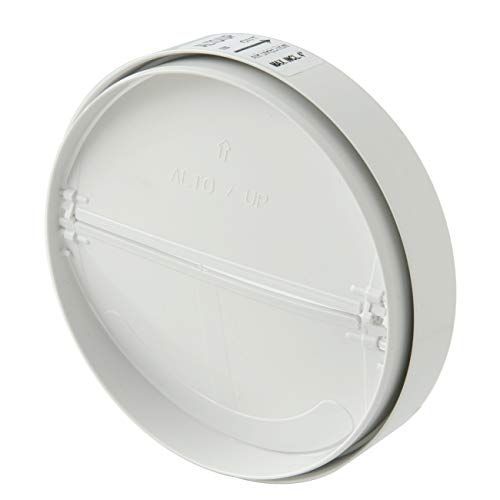 La Ventilazione CVL150B koppeling Ø 150 mm binnen met vleugelventiel voor ronde buizen uit ABS kleur wit