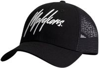Malelions Signature Cap Heren Zwart - Wit Katoen One Size