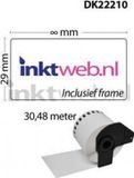 FLWR - Labelprinterrol DK-22210 29mm x 30,48 meter wit