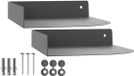 Sotech 2 pièces Étagère d'angle murale HOVER-XIII 200x150x30mm anthracite