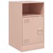 vidaXL Nachtkastjes 2 st 34,5x39x62 cm staal roze