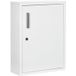 Armoire murale 2 étagères, 3 niveaux, porte verrouillable avec 2 clés, rangement médicaments, 40x15x53,5 cm, blanc.