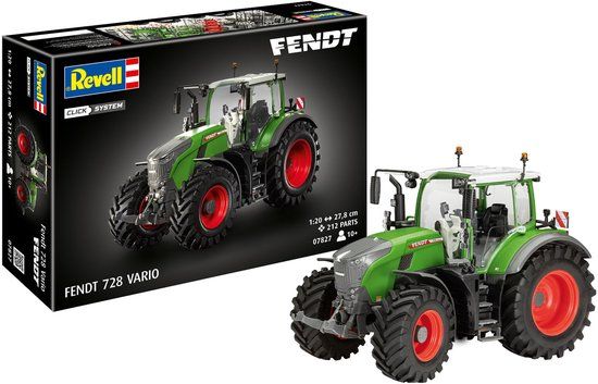 Revell Modelbouwpakket Landbouwvoertuigen - 07827 Easy Click System - Fendt 728 Vario - Tractor - Landbouwvoertuig Plastic - 1:20 - Modelbouw