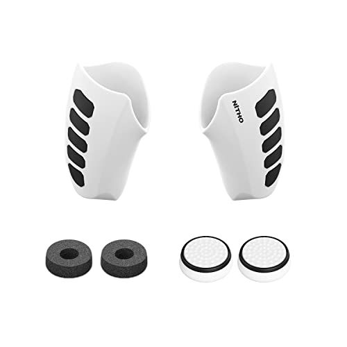 NITHO PS5 Gaming Kit - Custom Skin & Grip for Dualsense Controller - White