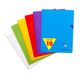 Clairefontaine 303361C Mimesys Geniete schriften - 24x32 cm - 48 Blad geruit Séyès - Wit papier 90 g - Transparante polypro omslag - Willekeurige kleuren