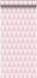 Esta Home Behang Grafisch Geometrische Driehoeken Lila Roze - 148671
